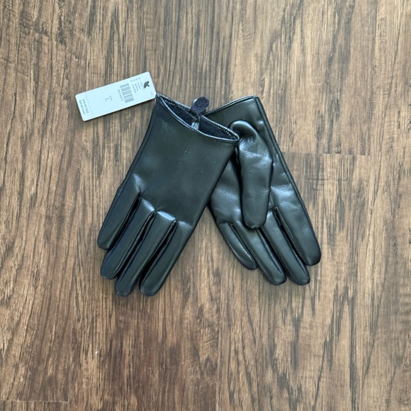 Anthropologie Maeve short faux- leather texting gloves - Picture 2 of 14